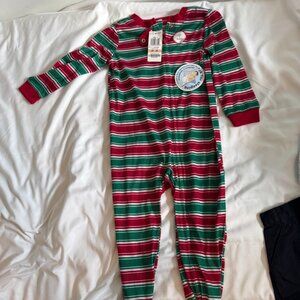 Striped Footed Pajamas - Family PJ, Size 2T-3T